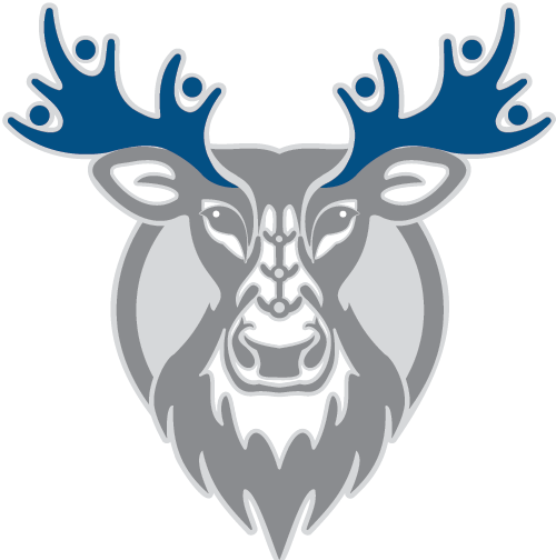 The antlers of the moose are composed of people, representing the land guardians, the network, community, support and the collective sharing of knowledge.
